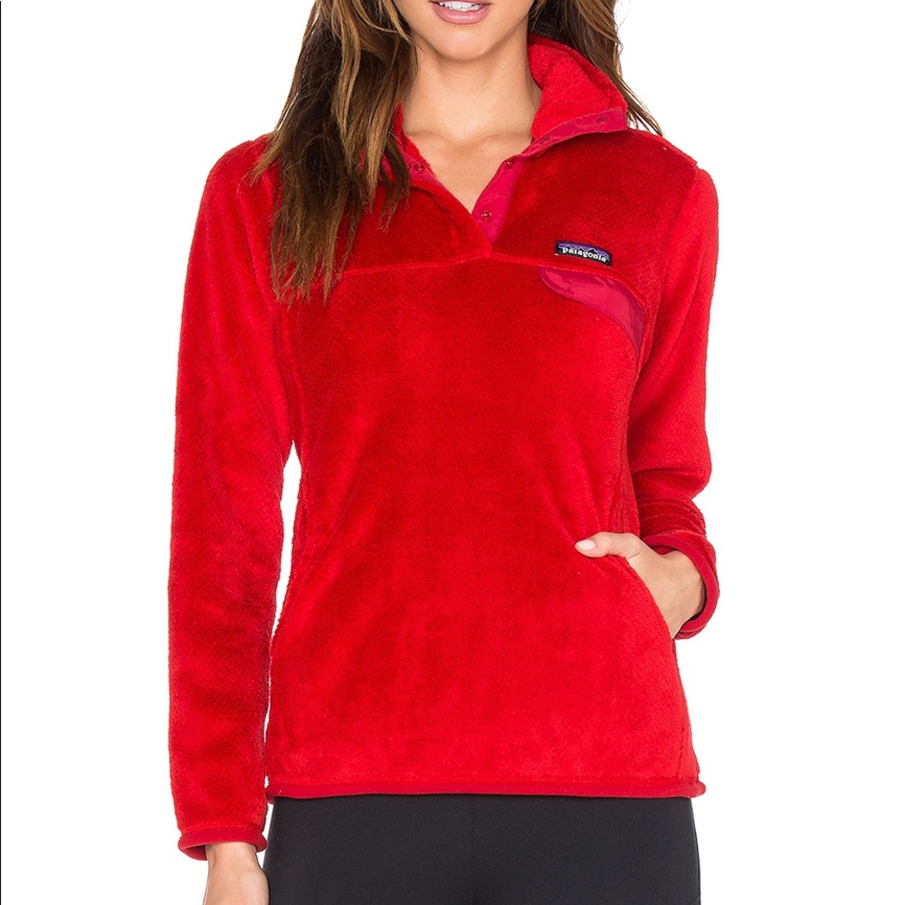 Red Patagonia Re-Tool Snap T Pullover Fleece S